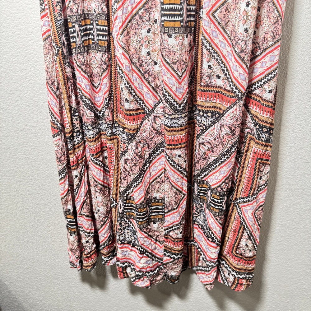 SHYANNE Boho Geometric‎ Print Maxi Wrap Skirt XS Tie Waist Western Festival - Picture 15 of 16